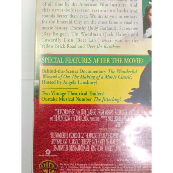 THE WIZARD OF OZ On VHS with Judy Garland Warner Bros. - Picture 11 of 14